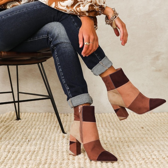 Madden Girl Patchwork Booties - Picture 2 of 8